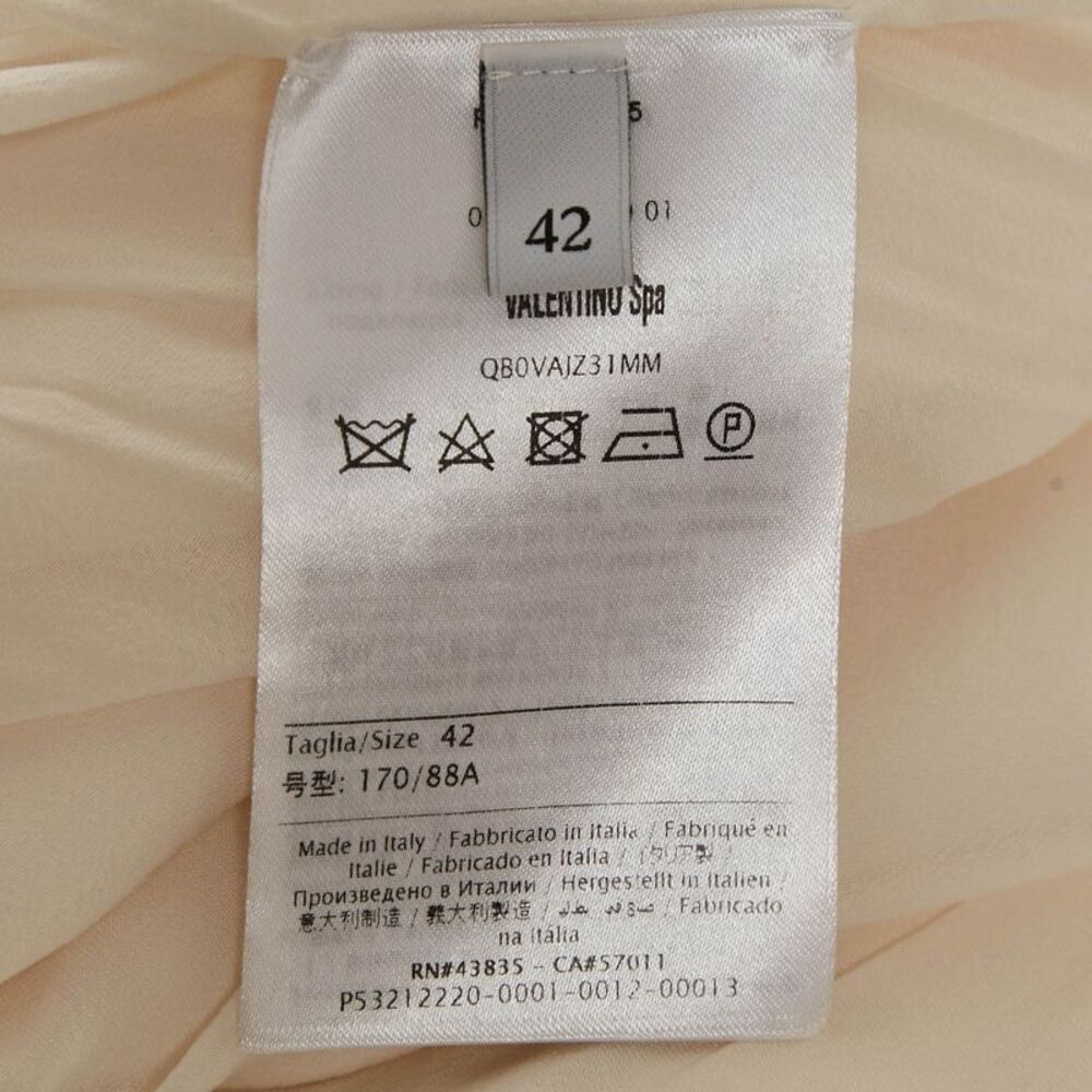 Valentino Cream Silk Asymmetric Long Dress M - Picture 5 of 7